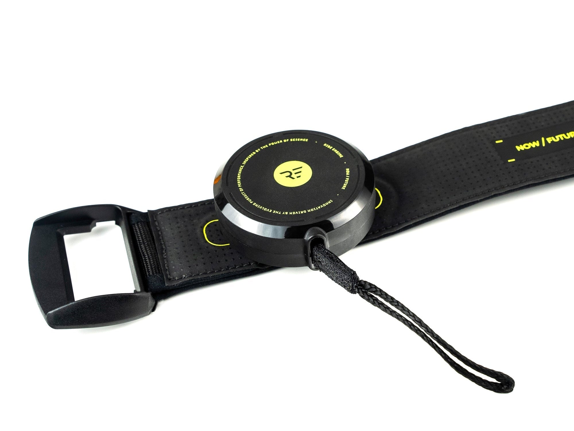 Ride Engine Tractable Reel Leash with padded neoprene waist belt, a retractable Kevlar leash for wing foiling