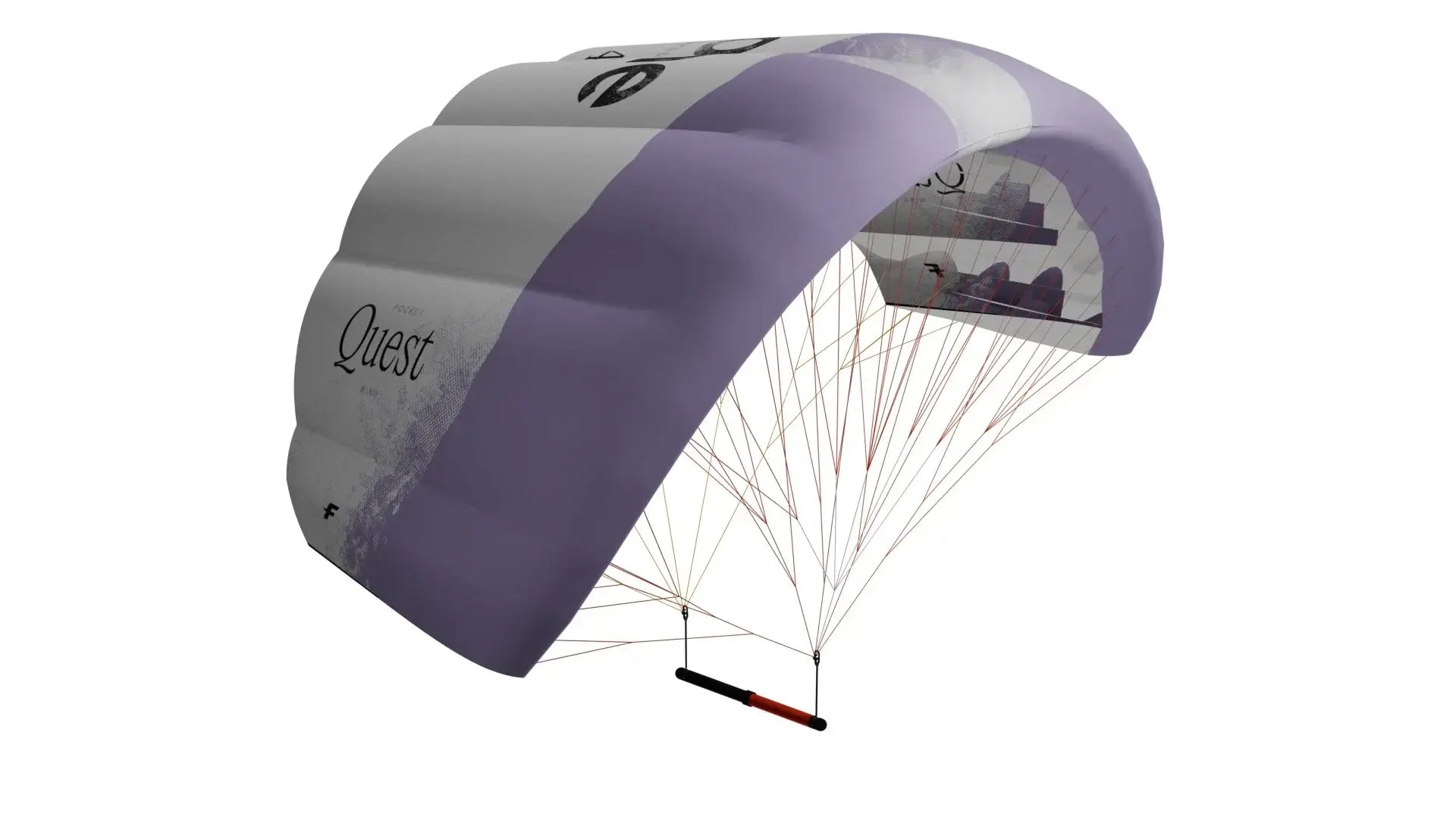 F-ONE Quest Parawing compact pocket wing in red and white — top beginner parawing for UK freeride and downwind foiling