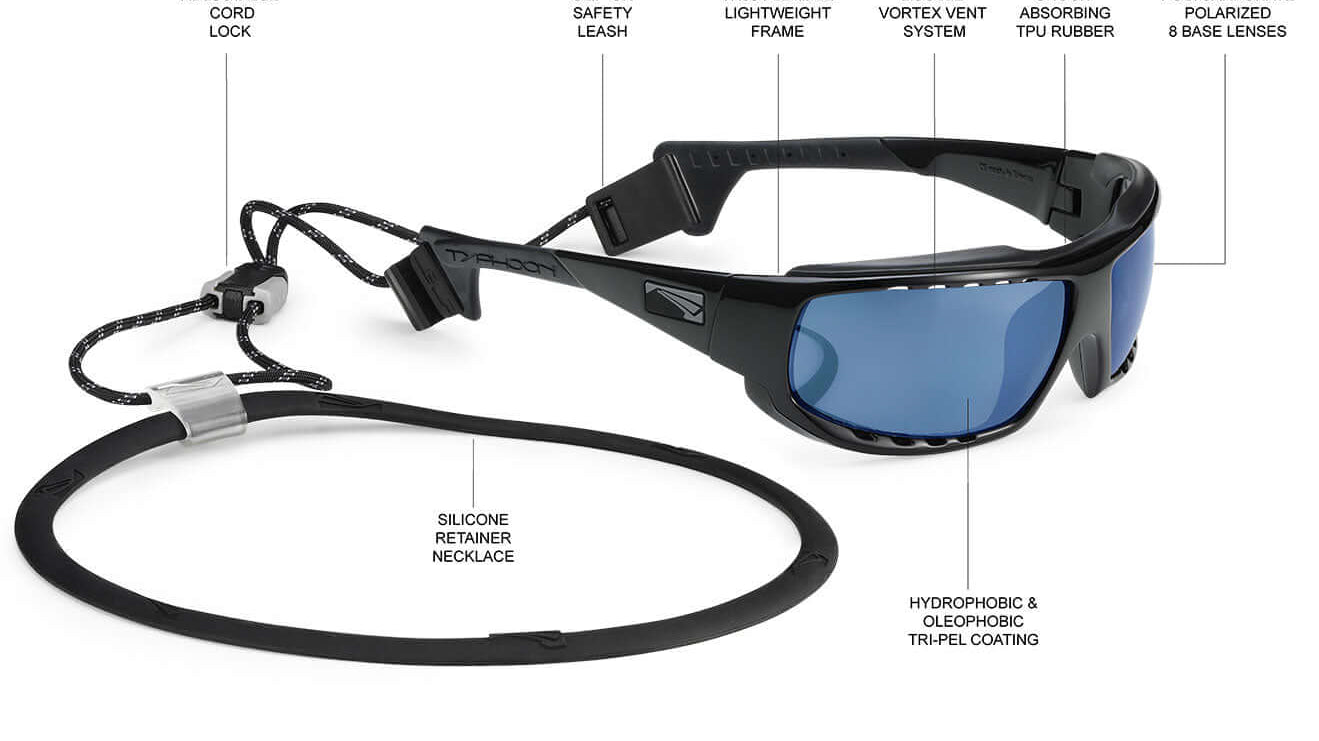 LiP Typhoon watersports sunglasses with ZEISS polarised lenses, reviewed by Northern Watersports