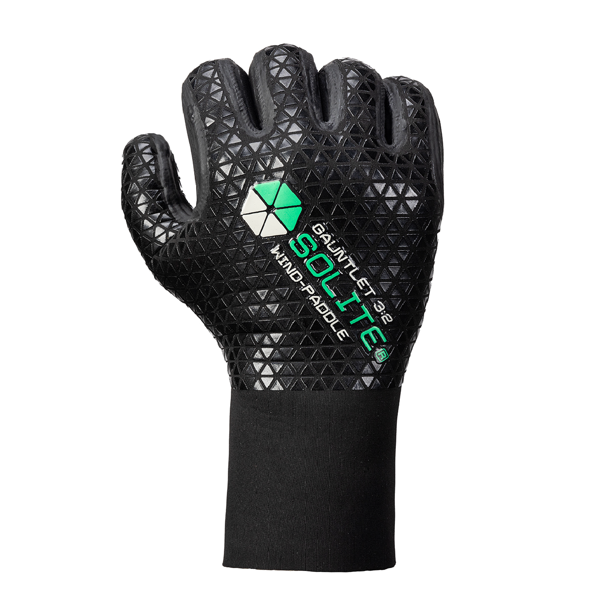 3:2 Wind/Paddle Gauntlet Wetsuit Gloves with textured grip and flexible wrist design for optimal water performance.