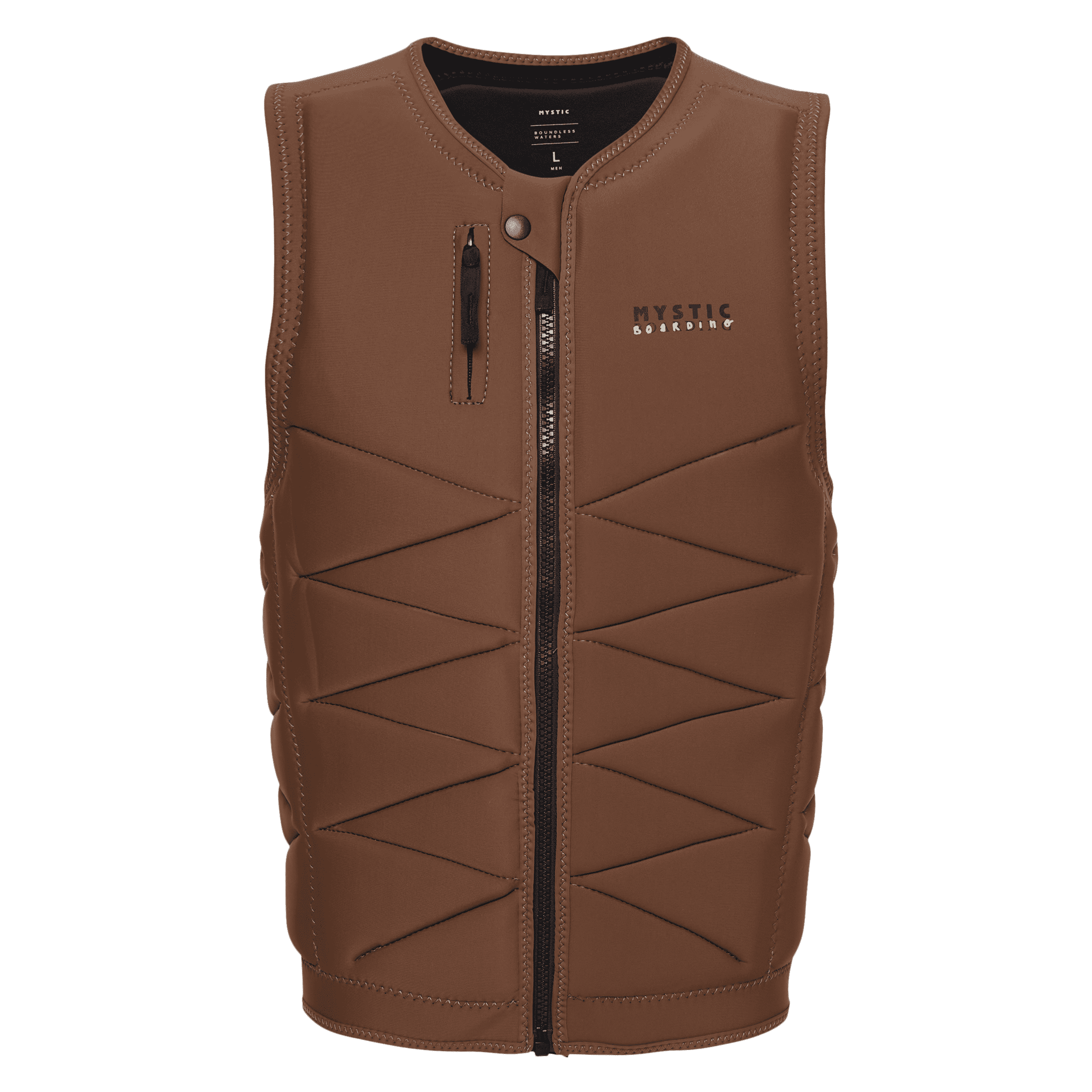 Mystic Outlaw Impact Vest Fzip Brown front