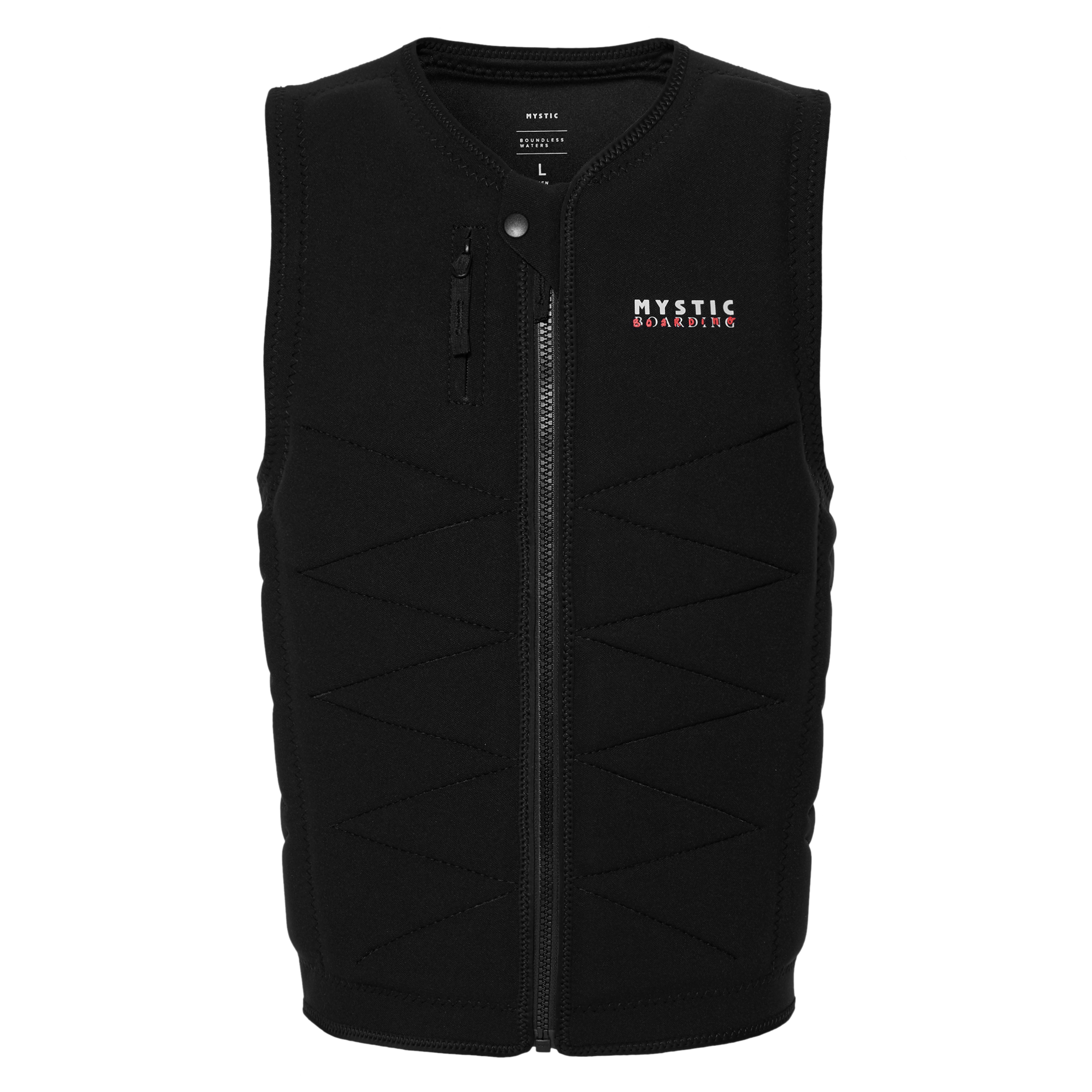 Mystic Outlaw Impact Vest Fzip Black front