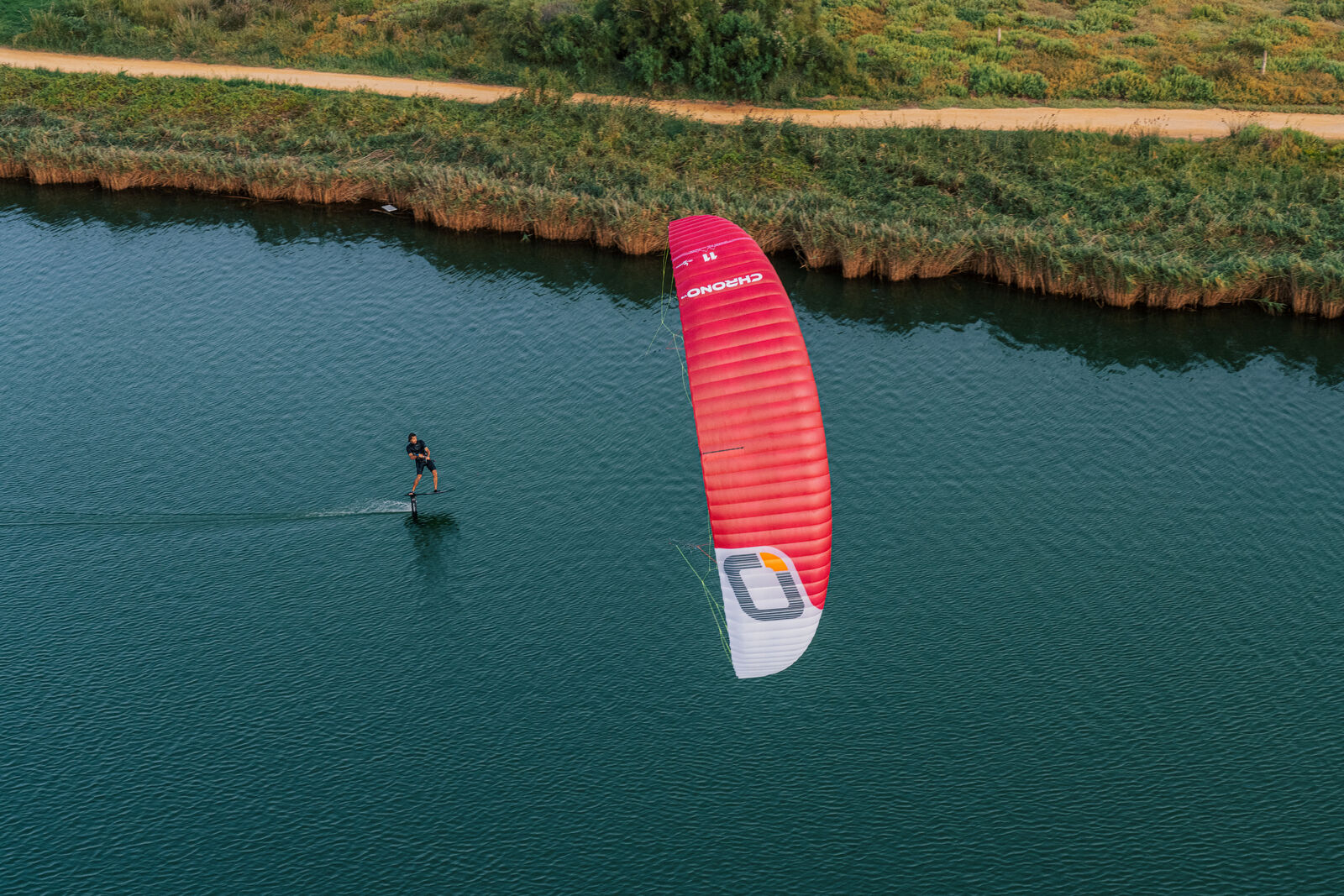 Ozone Chrono V5 Foil Kite hydrofoil riding action