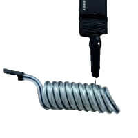 FBC Air Board Leash – Lightweight Wing & Foil Leash coiled design showcasing flexibility and lightweight construction.