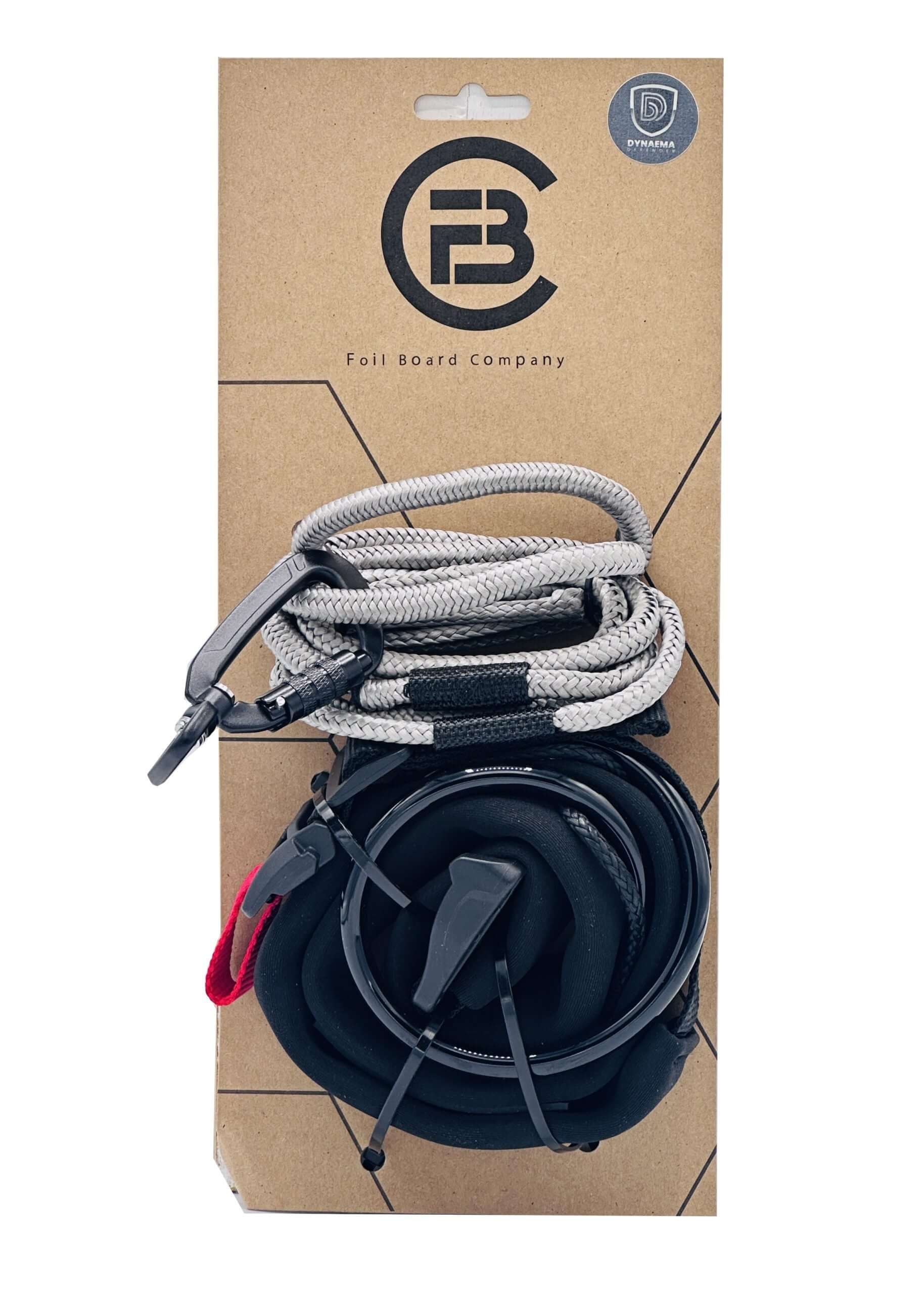 FBC Wing Waist Leash V2 packaging showcasing the Wingfoil Waist Leash for enhanced safety and comfort in water sports.