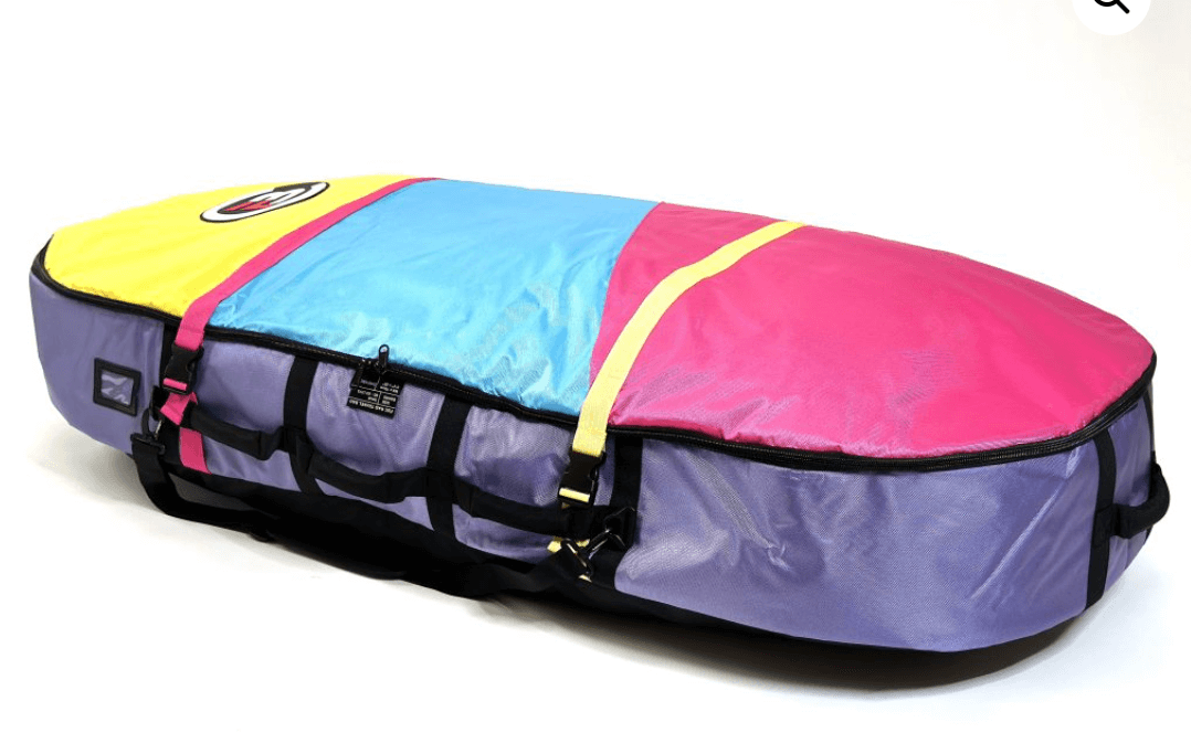 FBC Wingfoil travel bag showcasing a colorful, lightweight design ideal for traveling wingfoilers.