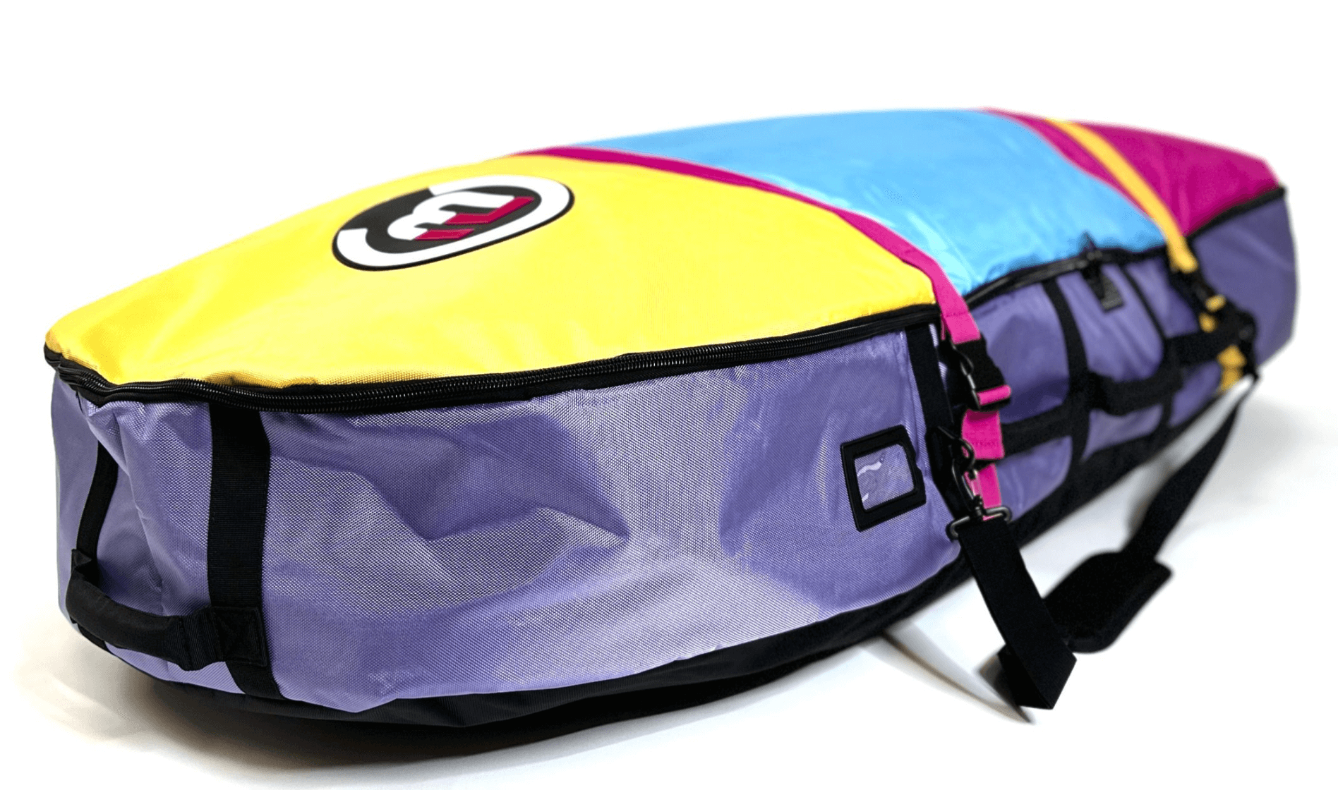 FBC Wingfoil travel bag V2 in vibrant colors, featuring a lightweight design for traveling wingfoilers.