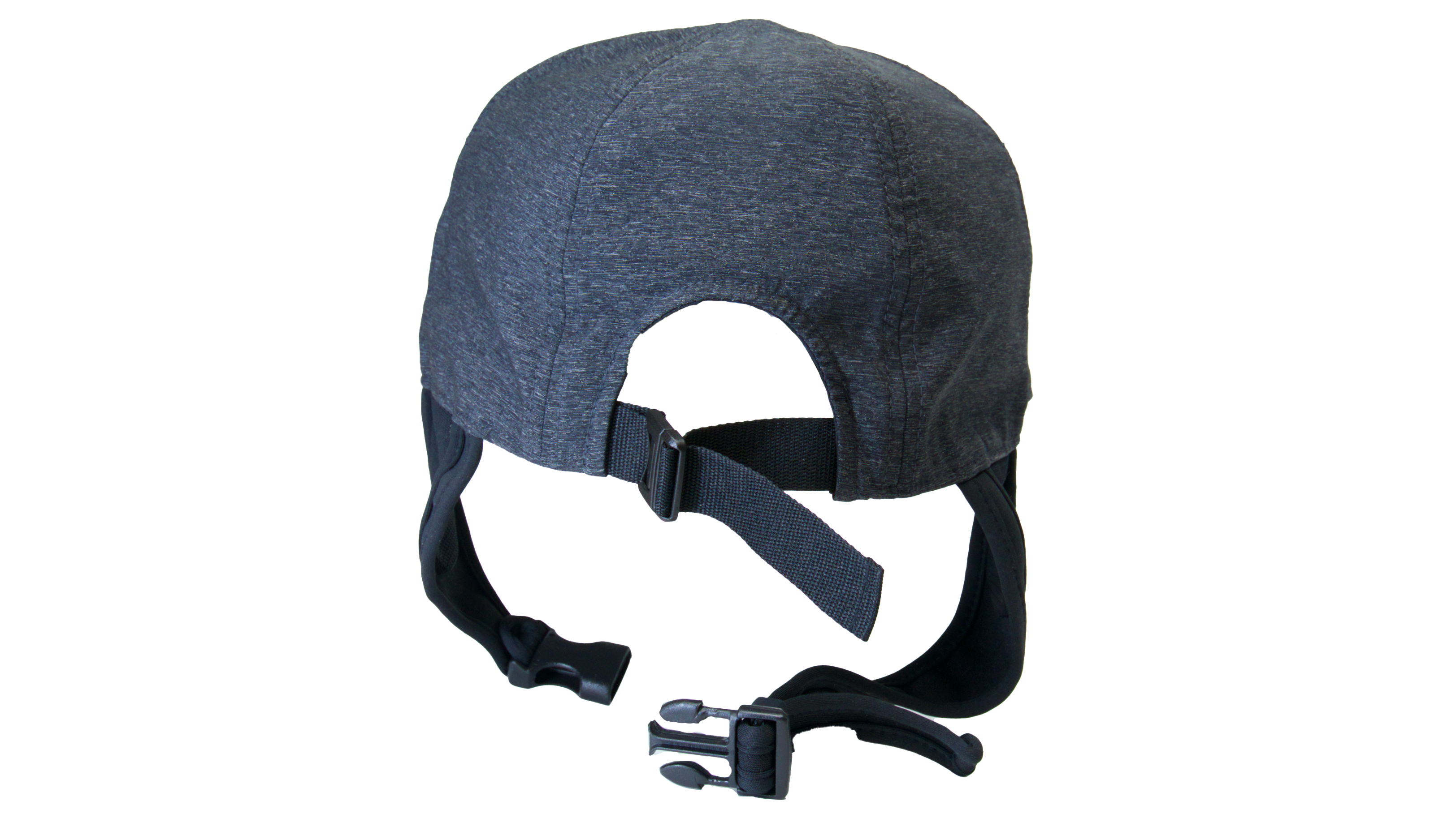 Back view of the 2025 Convertible Watersports Hat showcasing the adjustable chin strap and rear buckle.