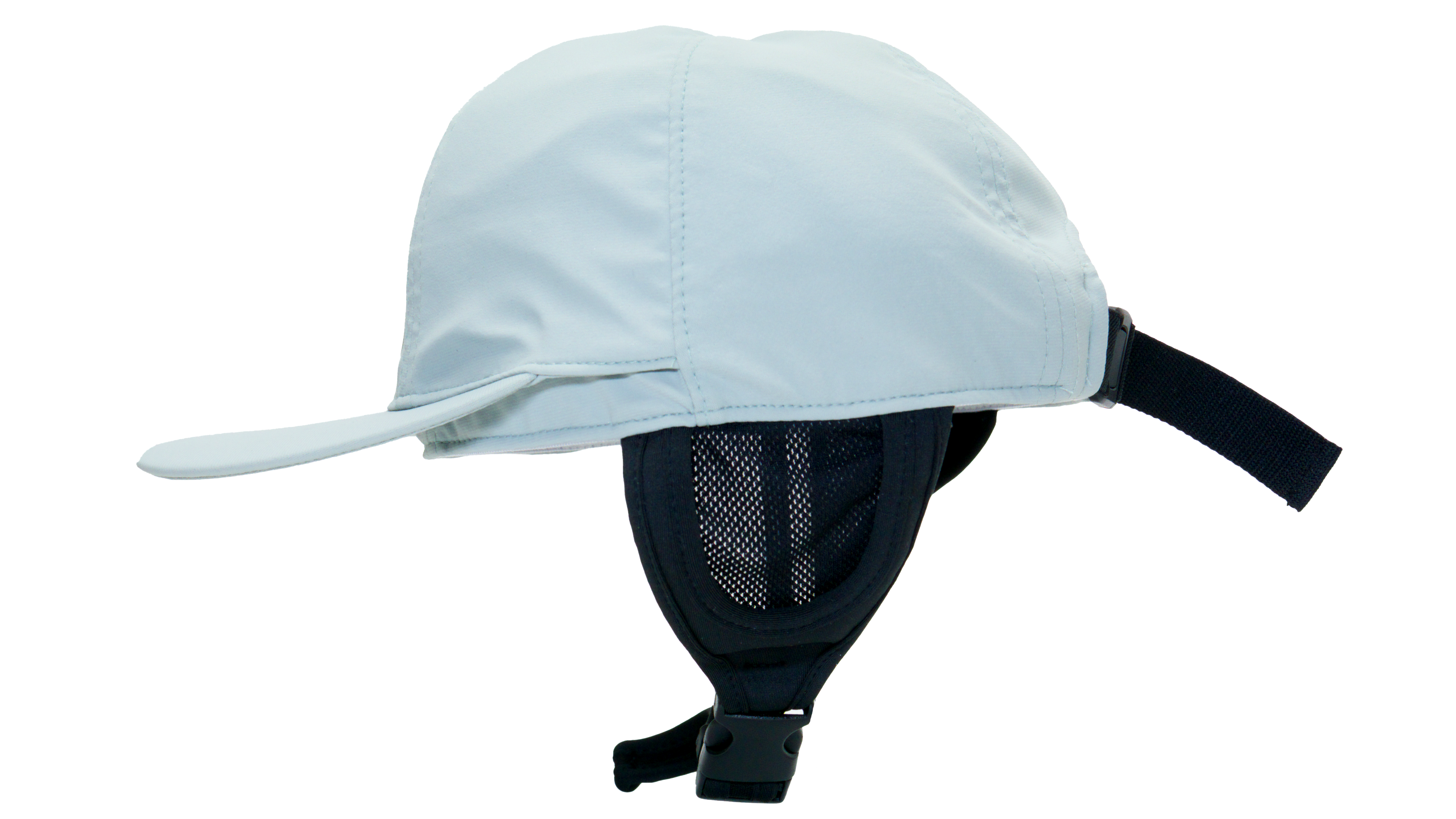 2025 Convertible Watersports Hat features water-shedding stretch-fabric and adjustable chin strap for outdoor performance.