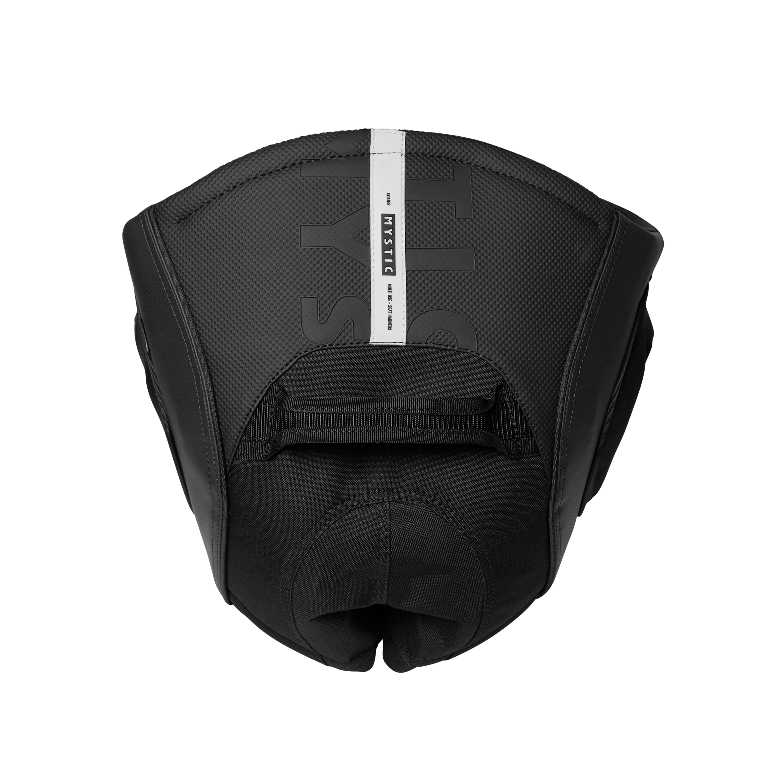 Mystic Aviator Seat Harness – Black – 2026 back view showcasing durable construction and ergonomic design.