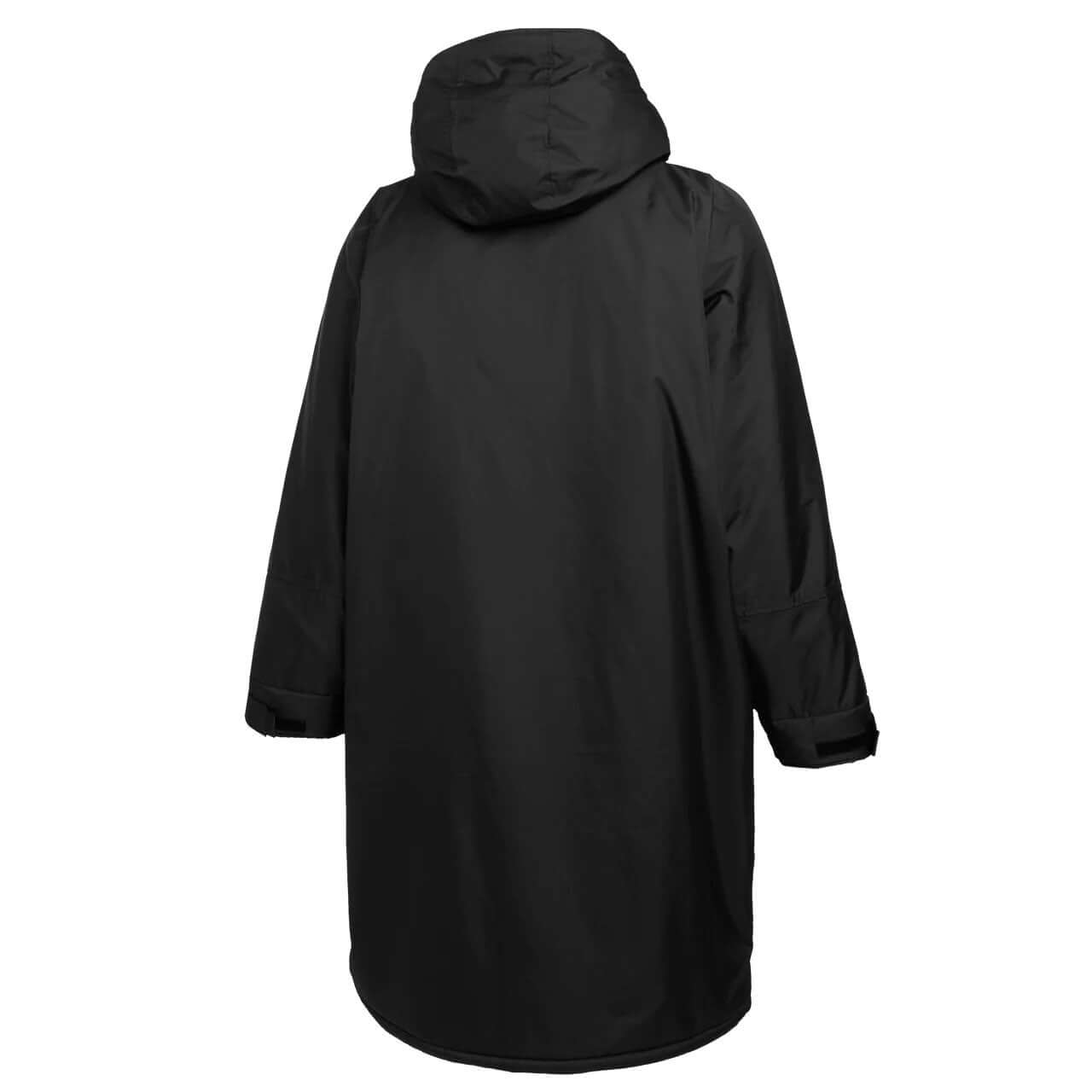 Mystic Poncho Explore Dark Tech Series – Black – 2026 back view showcasing its sleek design and weatherproof features.