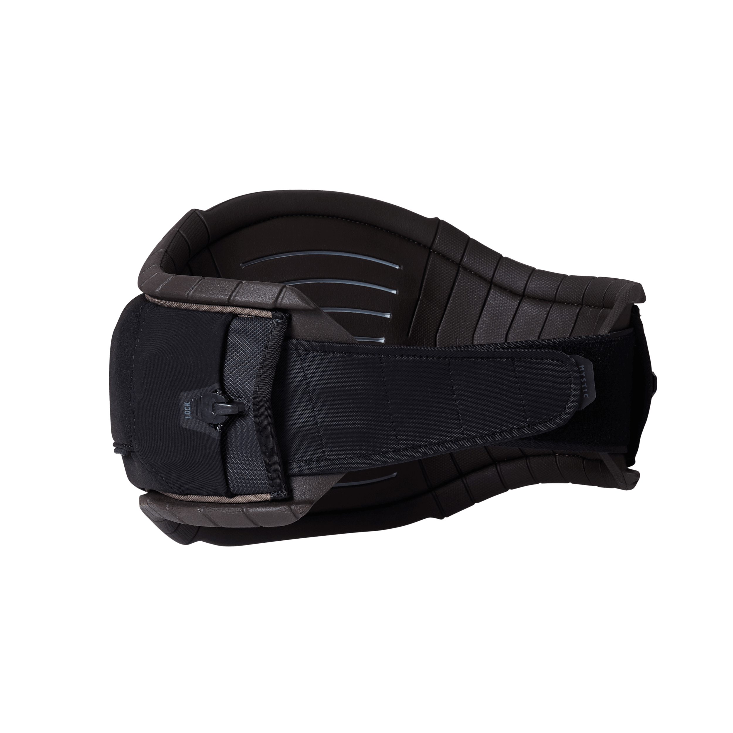 Mystic Stealth Waist Harness - 2026 top view showcasing carbon composite design and 3D shaping.