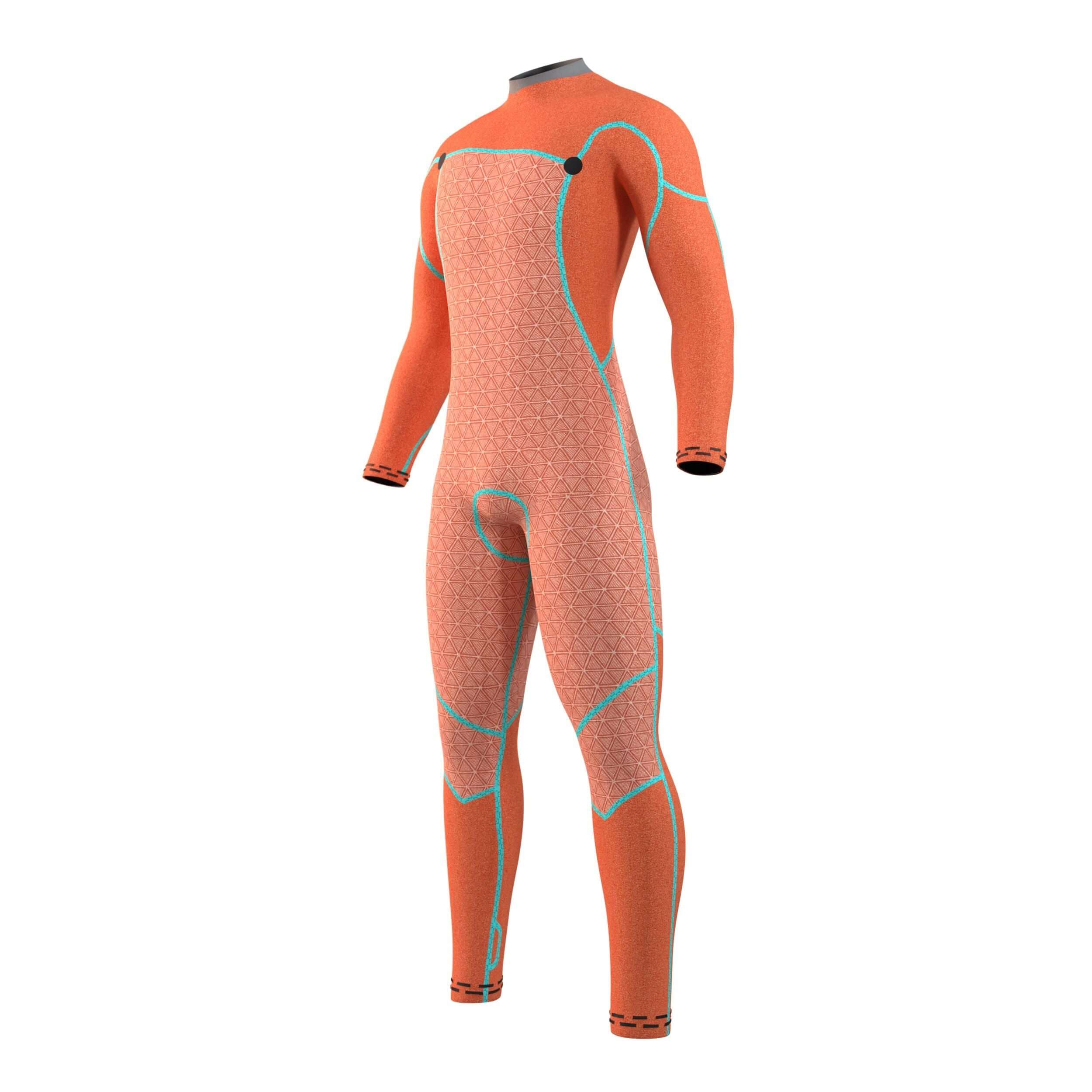 Mystic Voltt Fullsuit 5/4/3 mm Front Zip – Black – 2026 in vibrant orange color design