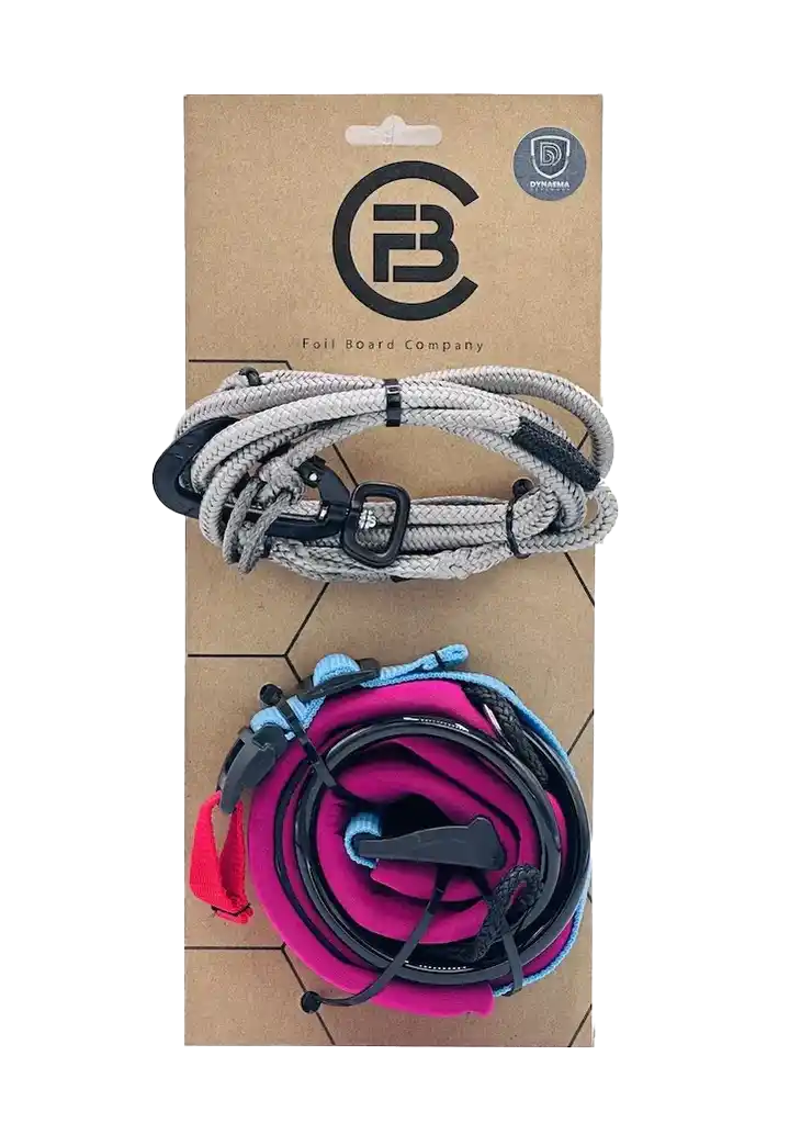 FBC Wing Waist Leash V2 RAD Edition on packaging, featuring durable construction for wingfoiling.
