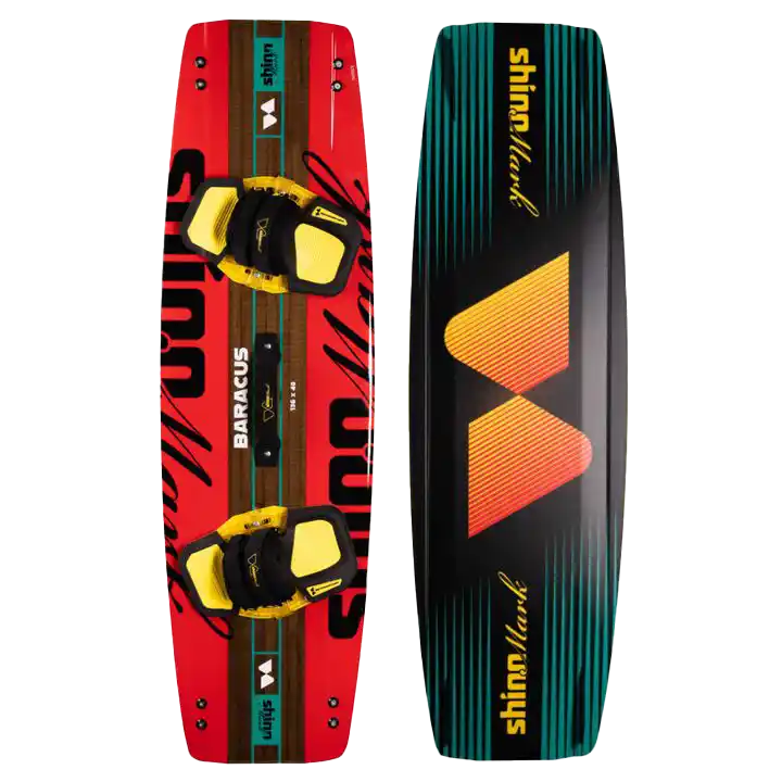 Shinn Baracus 2025 Twintip – Big Air & Freestyle Machine showcasing vibrant design and performance features.