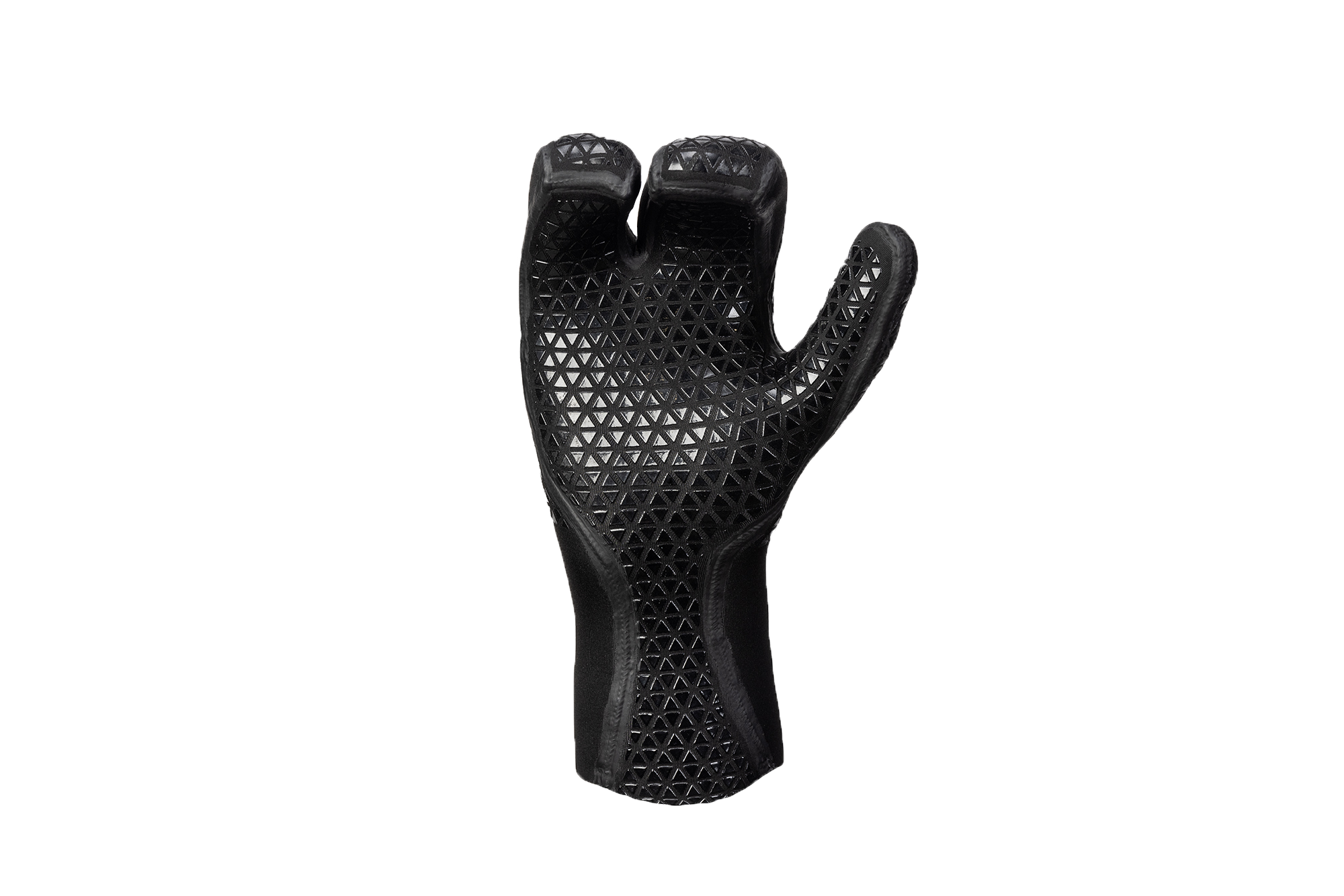 4:3 Wind/Paddle Split-Mitt Wetsuit Gloves in black with unique textured design.