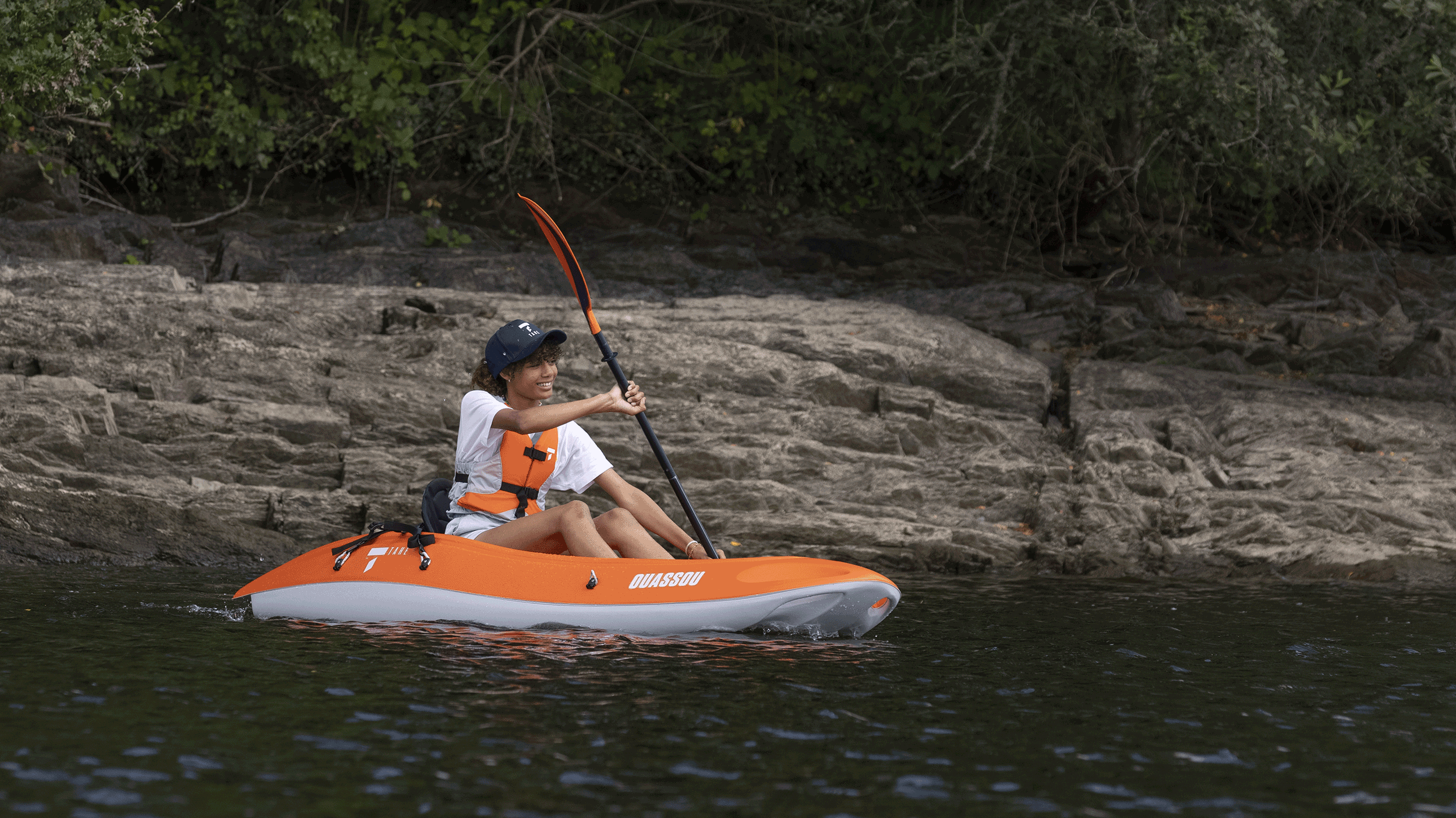 TAHE Ouassou Kayak in use