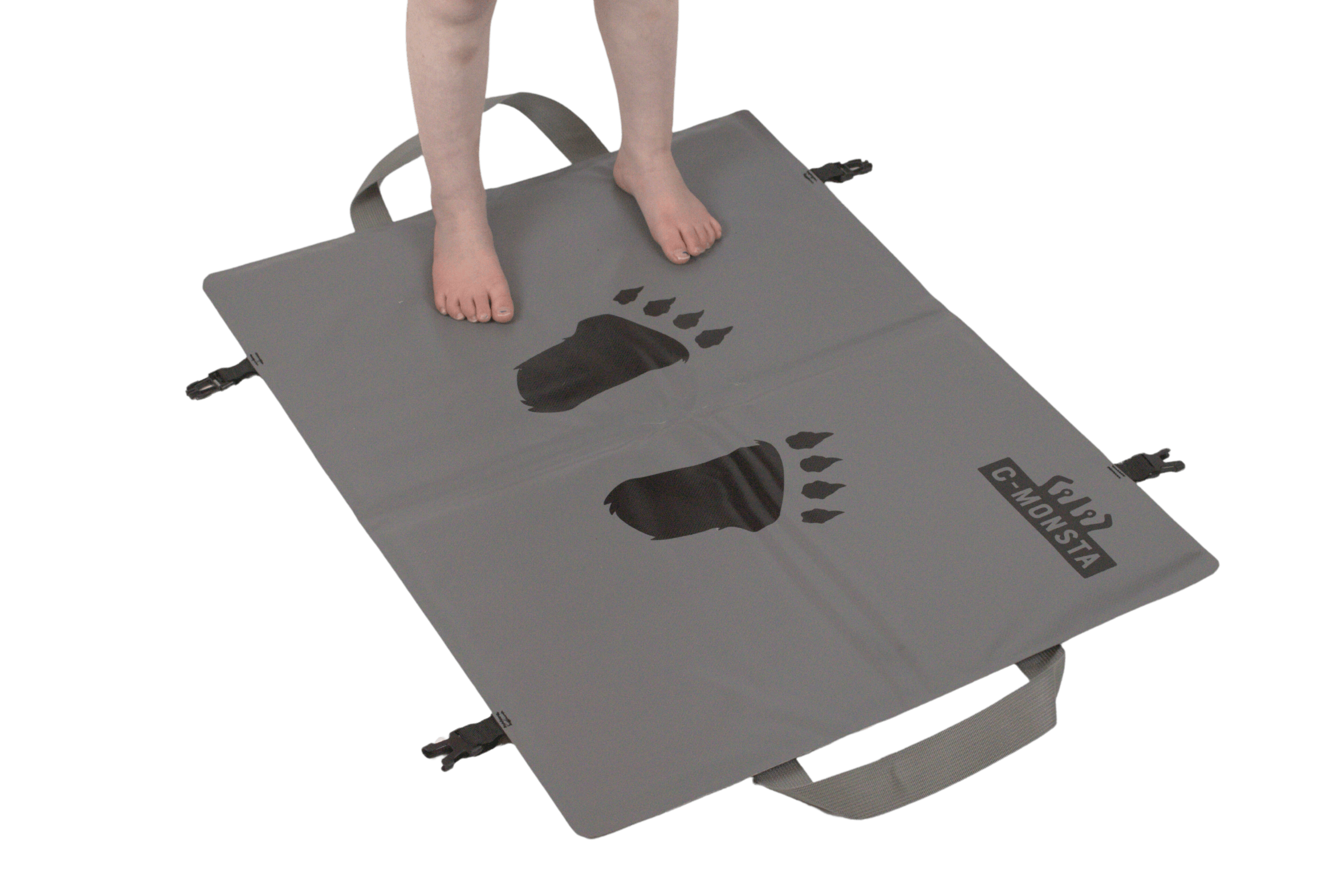C-Monsta Changing Mat V2 | Wetsuit Changing Mat & Wet Gear Bag with footprints and carrying handles.
