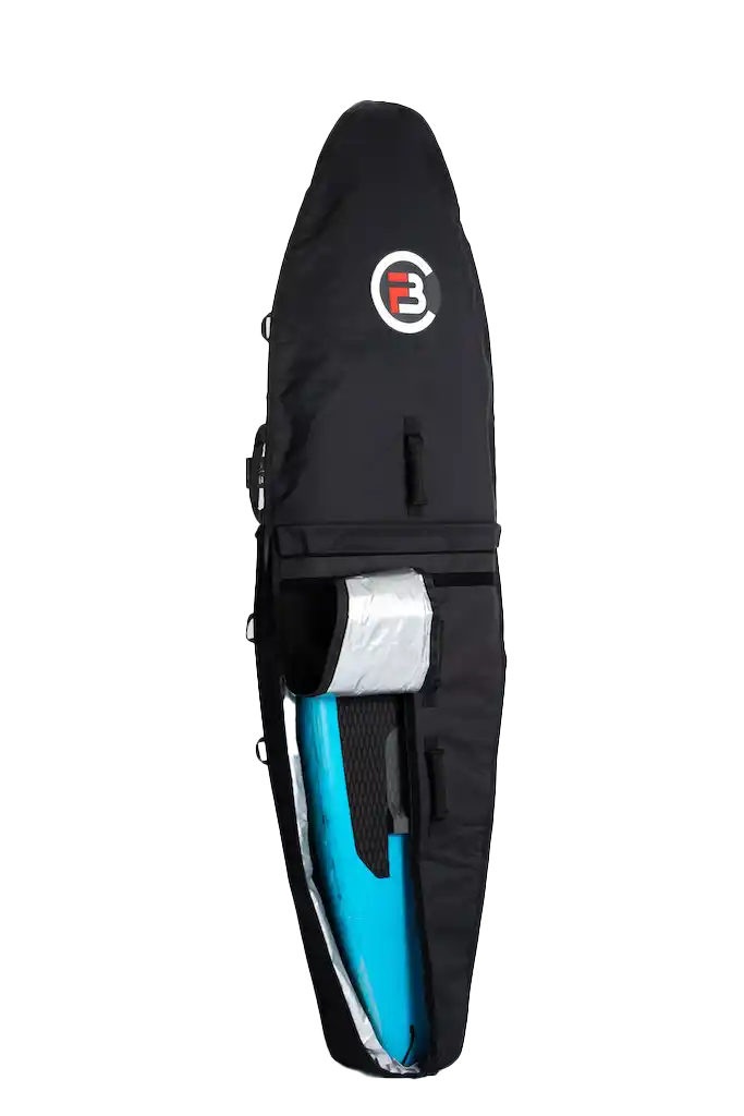 FBC Midlength Adjustable Bag Pro+ | Downwind/Wingfoil Bag with board inside for protection and transport.