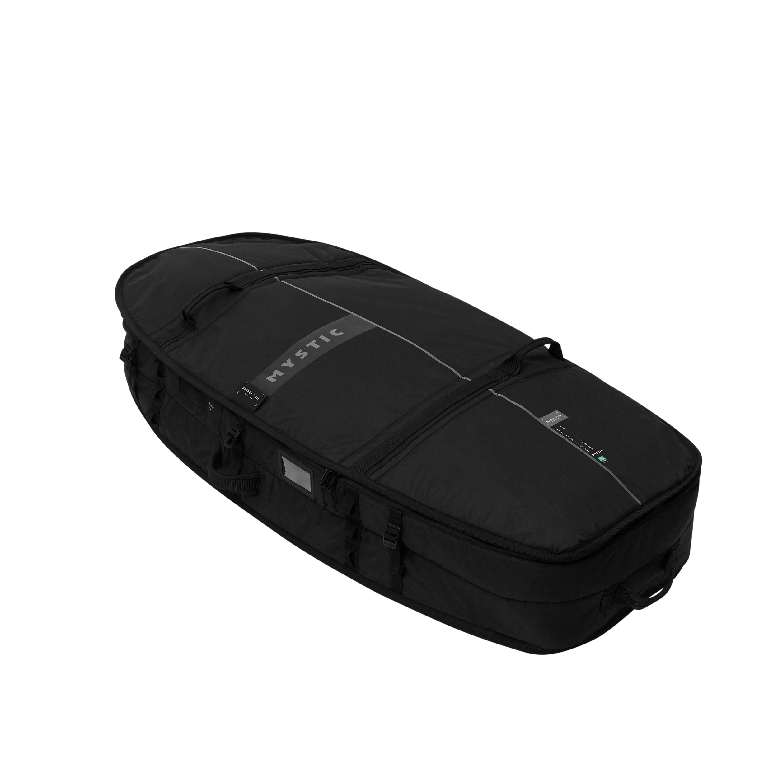Mystic PATROL Wingfoil Travel Bag in black, designed for foil gear travel and protection.