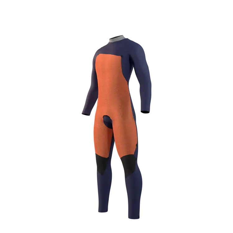 Mystic STAR Wetsuit 4/3mm Front Zip 2026 | Northern Watersports in navy and orange design.
