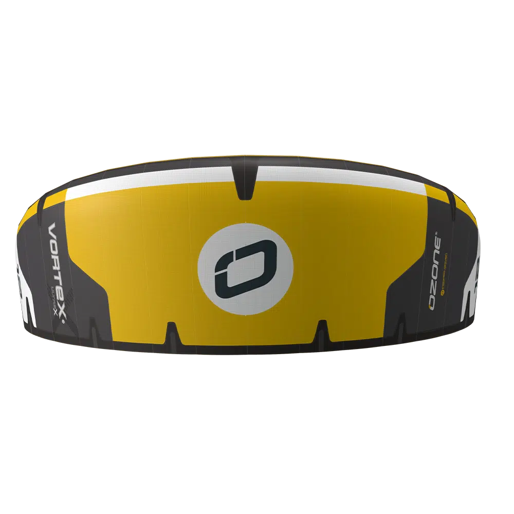 Ozone Vortex V2 Ultra-X | Kite showcasing bold yellow and black design, ideal for big air performance.