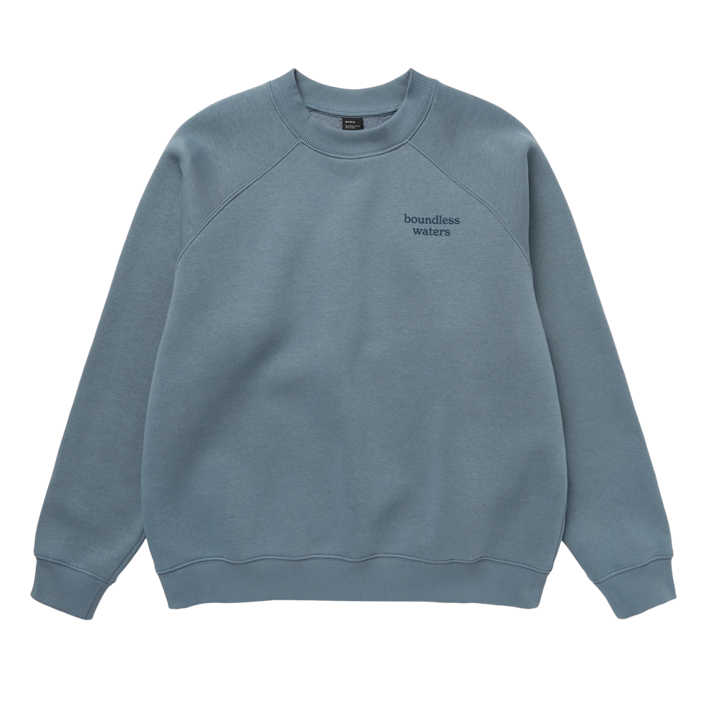 Mystic Enroute Crew Sweat Tidal Blue front