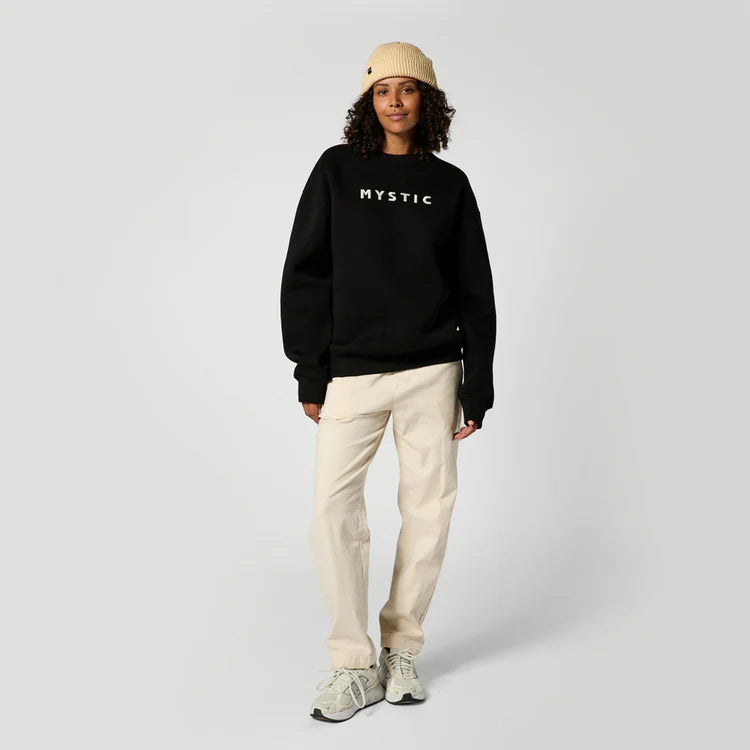 Mystic Brand Crew Sweat | Casual Crewneck Sweatshirt worn by a model with casual attire.