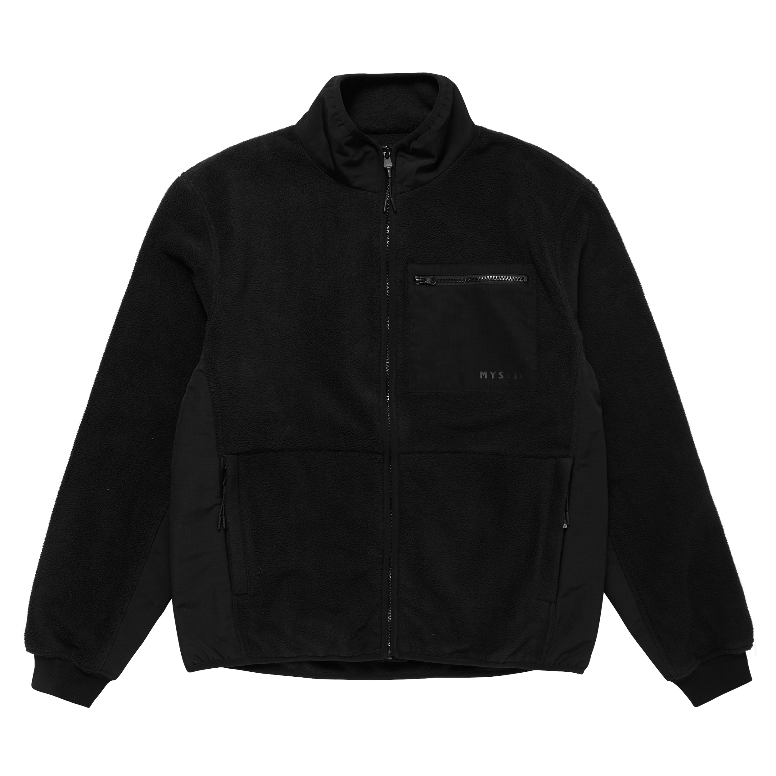 Mystic DTS Fleece Zip Thru Sweat front on model