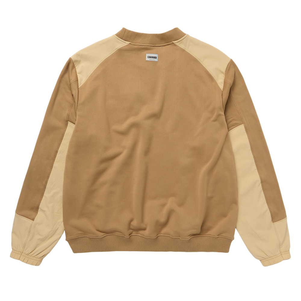 Mystic Conflux Crew Sweatshirt Slate Brown back