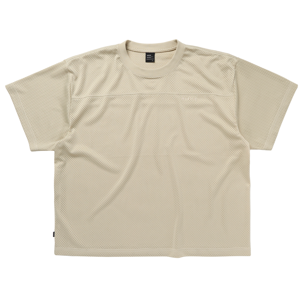 Mystic Relay Tee Sand front on model