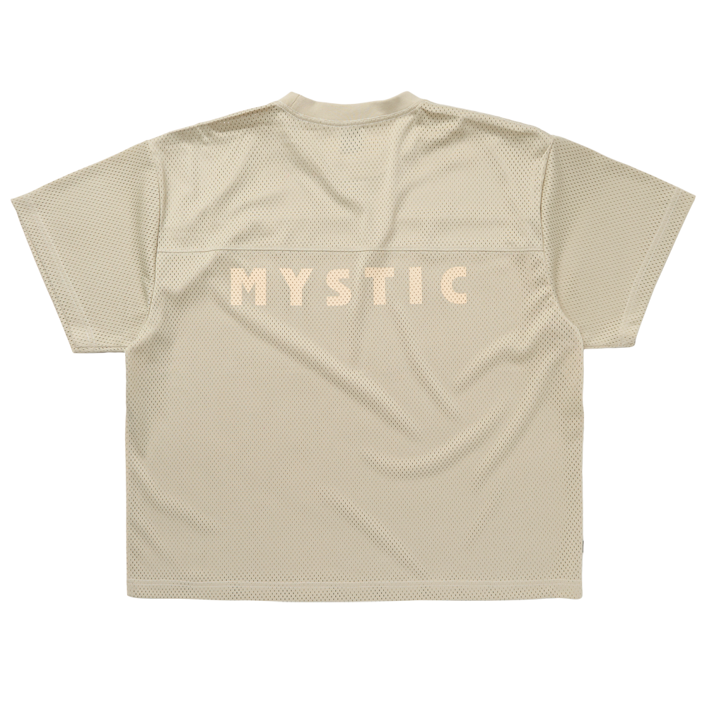 Mystic Relay Tee Sand back on model