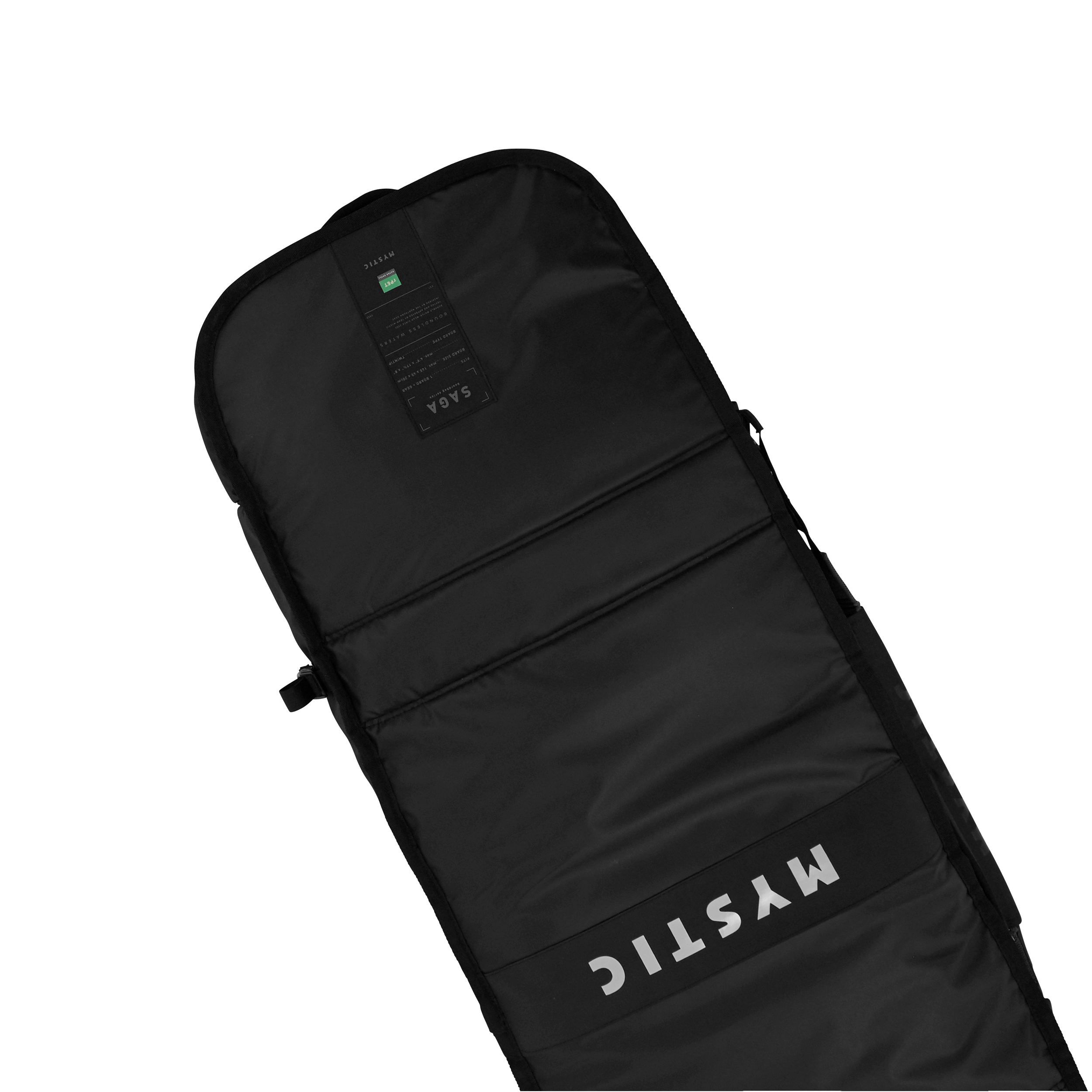 Saga Boardbag - Black - 2026, featuring a sleek black design, made from durable, water-repellent fabric.