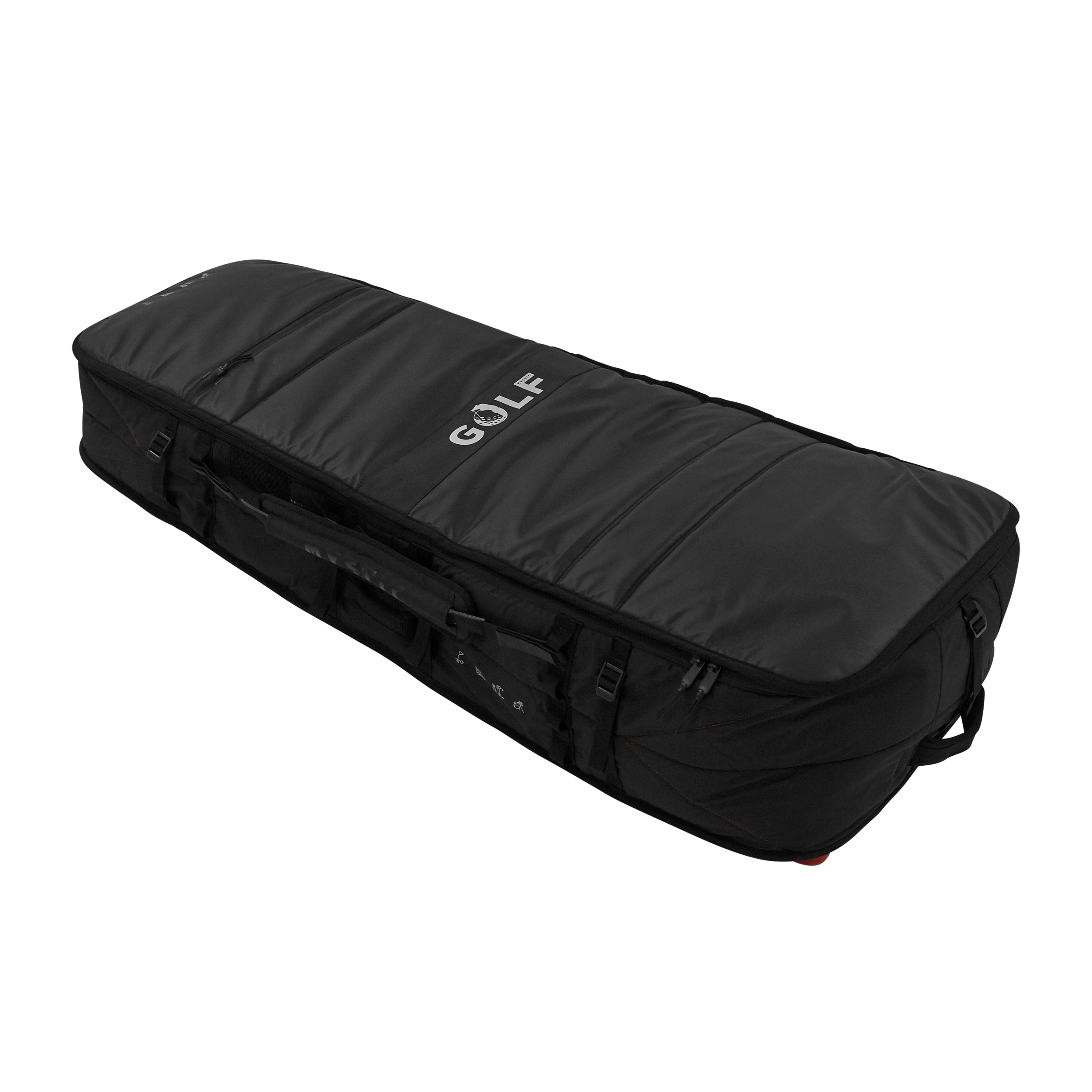 Saga Golfbag Boardbag - Black - 2026, water repellent fabric and 3D mesh air vent design.
