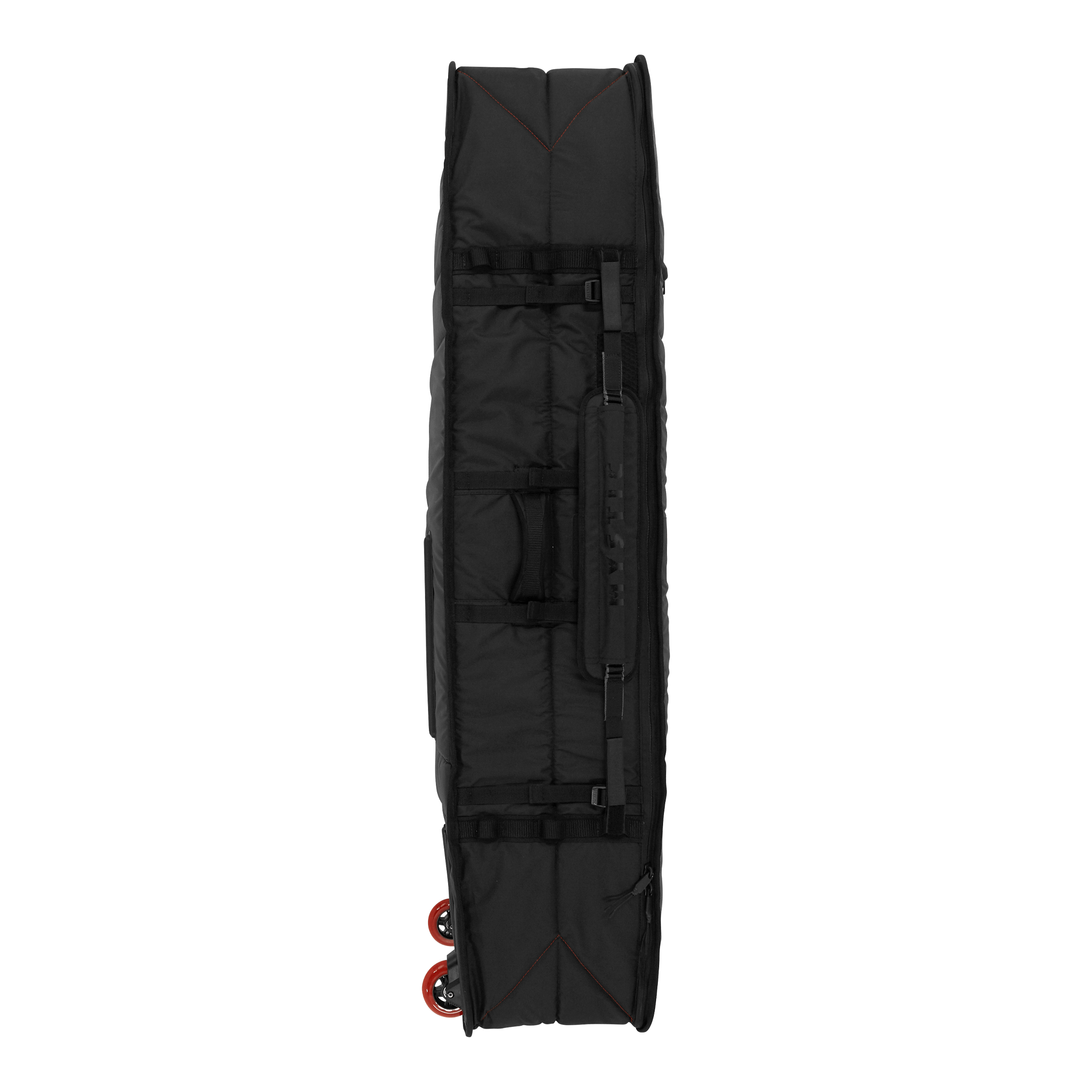 Saga XL Boardbag - Black - 2026 view from top showcasing 3D mesh air vent and durable design features.