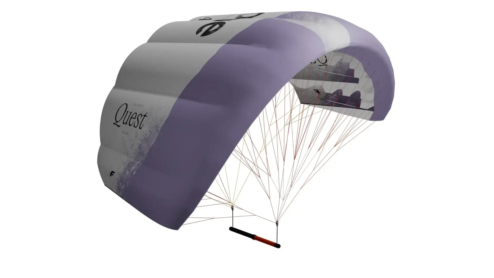F-ONE Quest Parawing compact pocket wing in red and white — top beginner parawing for UK freeride and downwind foiling