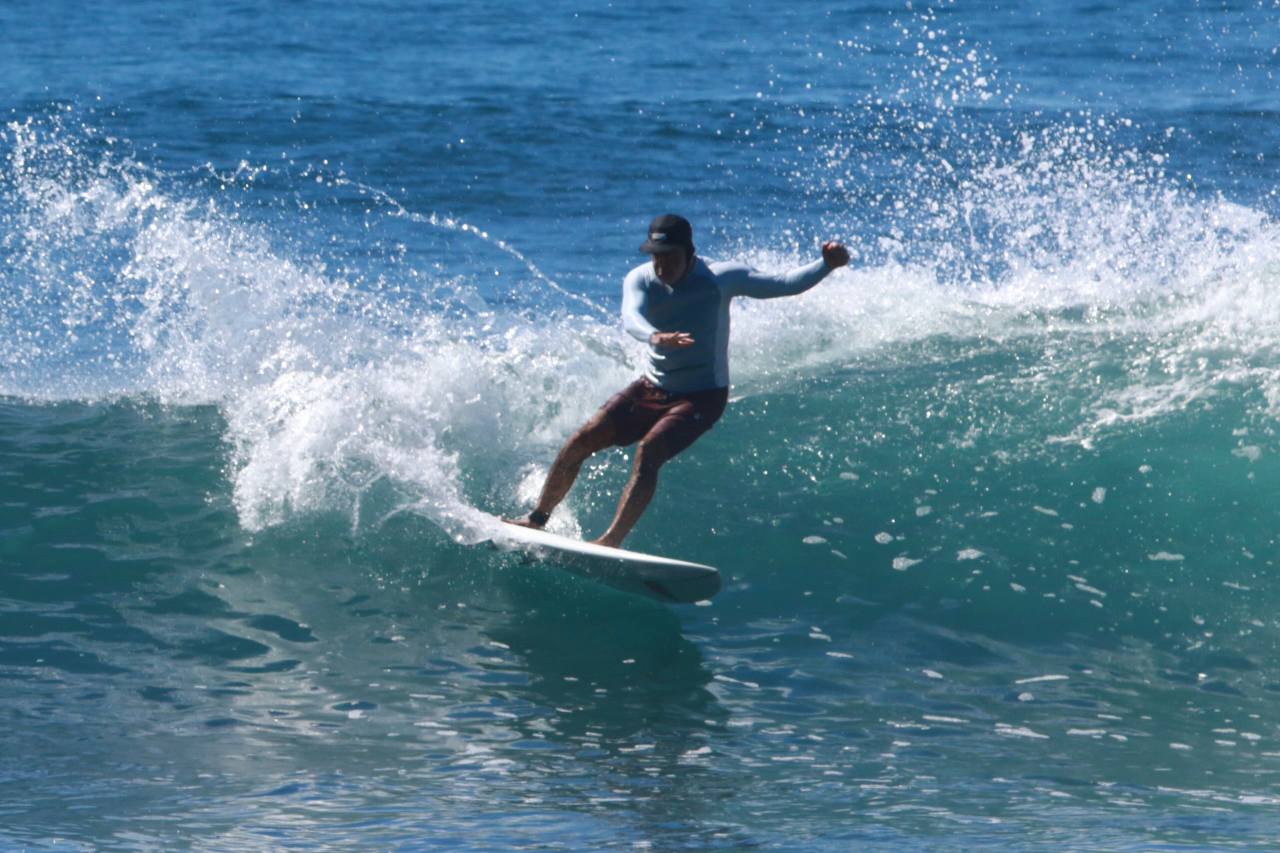 Solite Heat-Shield Neo-Front Rash Guard worn during a warm-water session.