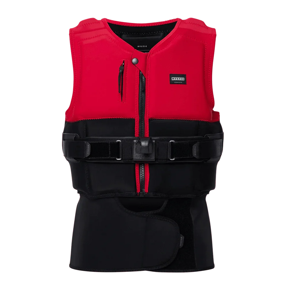 Mystic Endure Wing Impact Vest | Wingfoil Impact Vest in red and black, designed for maximum impact protection and comfort.