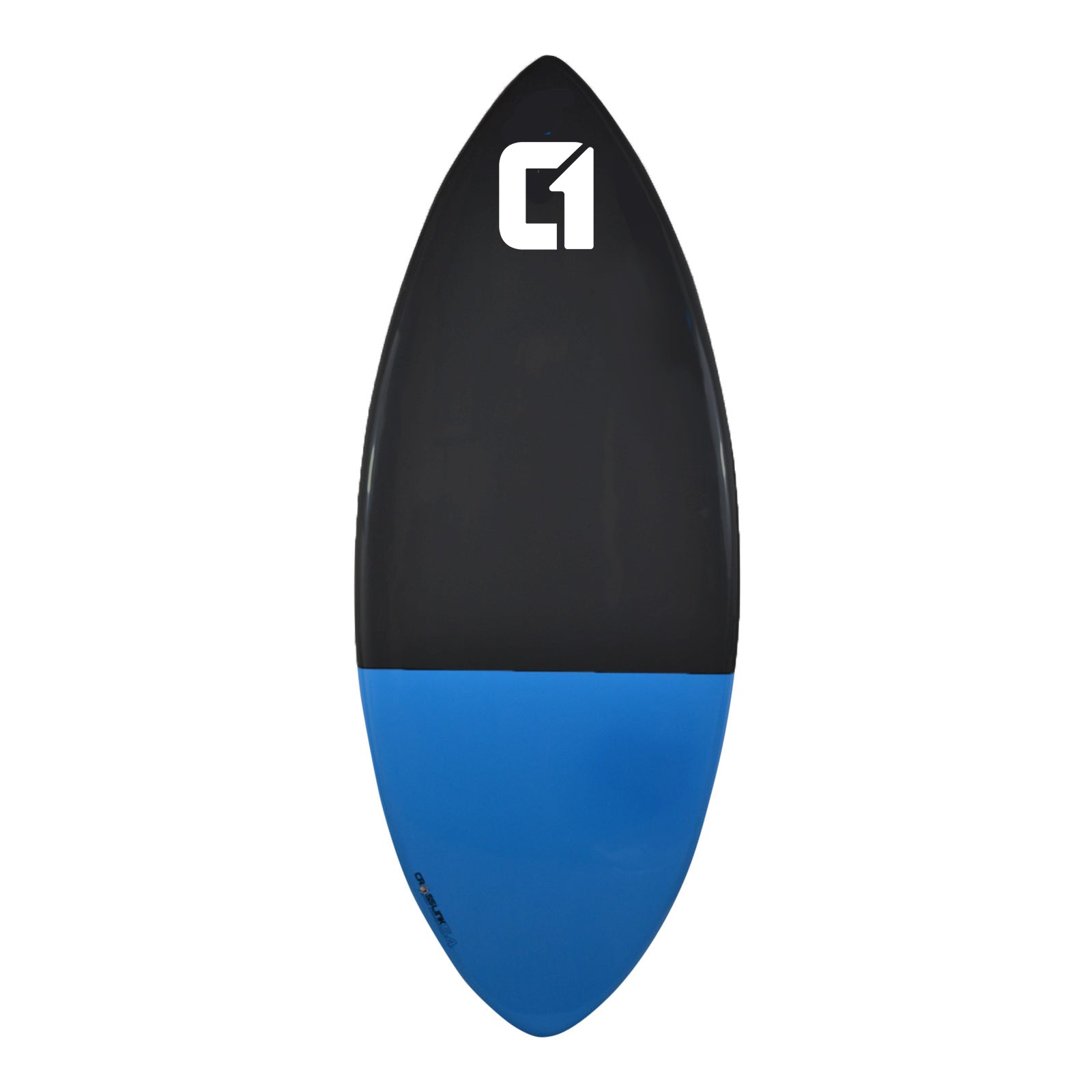 Circle One 54" Epoxy Fibreglass Skimboard – deck view, Blue