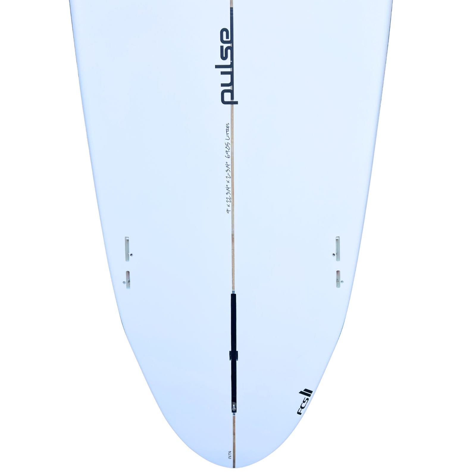 Circle One Pulse 9ft Longboard – tail bottom view