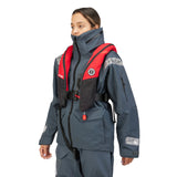 190 DLX PRO Sensor Life Jacket being worn with a drysuit