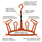 C-Monsta Wetsuit Hanger V2 Orange | High-Visibility Gear Dryer features durable materials and adjustable design for optimal drying.