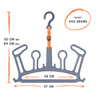 C-Monsta Wetsuit Hanger V2 Grey | Wetsuit, Boots & Gloves Dryer dimensions and weight specifications.