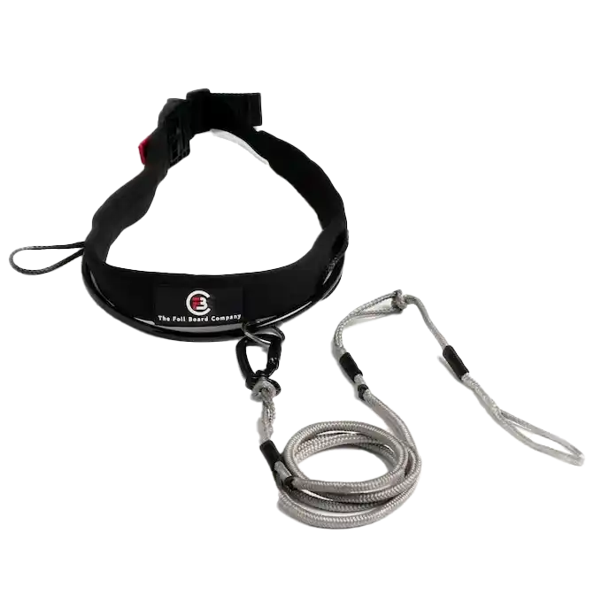 Wingfoil Waist Leash- FBC Wing Waist Leash V2 featuring a comfortable design for safety while wingfoiling.