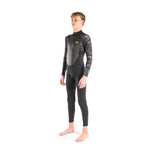 Dakine Kids Quantum Back Zip 4/3mm GBS Full Wetsuit (Black Camo / White)