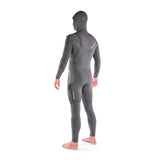 Dakine Mens Cyclone Chest Zip Hooded 4/3mm Full Wetsuit (Graphite / Orange)