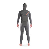 Dakine Mens Cyclone Chest Zip Hooded 4/3mm Full Wetsuit (Graphite / Orange)