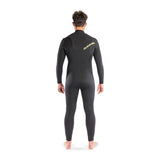Dakine Mens Quantum Chest Zip 4/3mm Full Wetsuit (Black / Yellow)