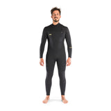 Dakine Mens Quantum Chest Zip 4/3mm Full Wetsuit (Black / Yellow)