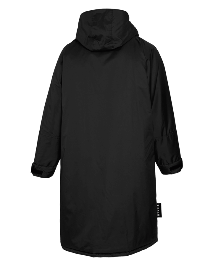 Back view of Mystic Poncho Explore Lightweight – Waterproof Changing Robe 2026 in black color.